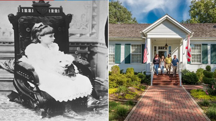 Helen Keller's birthplace in Alabama, a travel destination, attracts a crowd