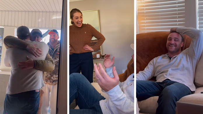 Navy wife goes viral for surprising husband with hunting trip Navy wife goes viral for surprising husband with hunting trip after his 3-year deployment