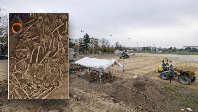 Archaeologists discover remains of Roman, Germanic warriors under soccer field