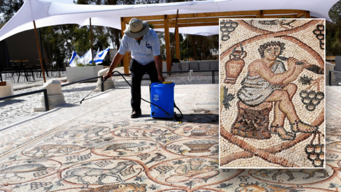 Byzantine-era mosaic from Israeli monastery reveals glimpse into ancient life