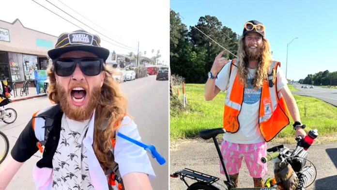 Man becomes first-known person to bike across America on a BMX all for a good cause