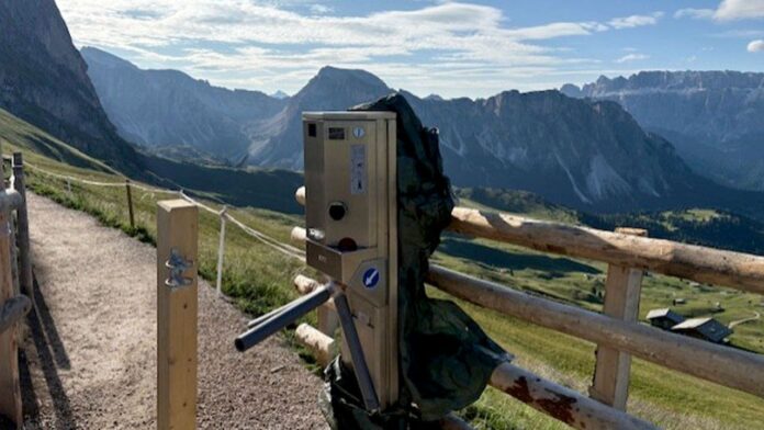 Italian farmers have installed turnstiles in the Dolomites amid tourist surge