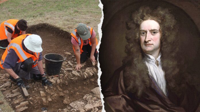Archaeologists find remains of Isaac Newton's mother's 17th-century house Archaeologists find remains of Isaac Newton's mother's 17th-century house