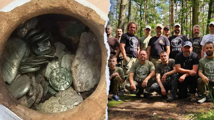 Hobbyist group members accidentally discover medieval treasures in Polish forests Hobbyist group members accidentally discover medieval treasures in Polish forests