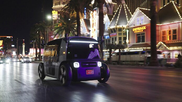 Las Vegas Strip gets free driverless taxi service from Amazon's Zoox