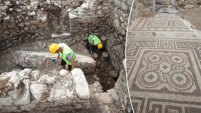 Ancient bishop's luxury bathhouse unearthed in Turkey by archaeologists Ancient bishop's luxury bathhouse unearthed in Turkey by archaeologists