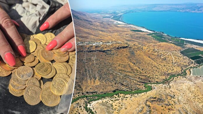 Ancient treasure of gold coins, jewelry unearthed by archaeologists near Sea of Galilee