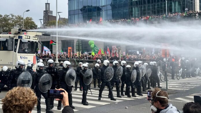 Brussels Airport cancels flights amid nationwide strikes, protests over austerity measures