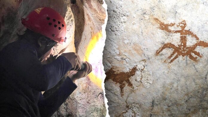 Human cave art from 68,000 years ago discovered in Indonesia among oldest ever