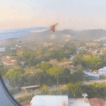 US Embassy Guatemala issues security alert after gang attacks on police This clip features a moving commercial aircraft on a flight from Guatemala City to Flores, Guatemala. The city of Flores is visible below as the plane approaches the runway at Mundo Maya International Airport.