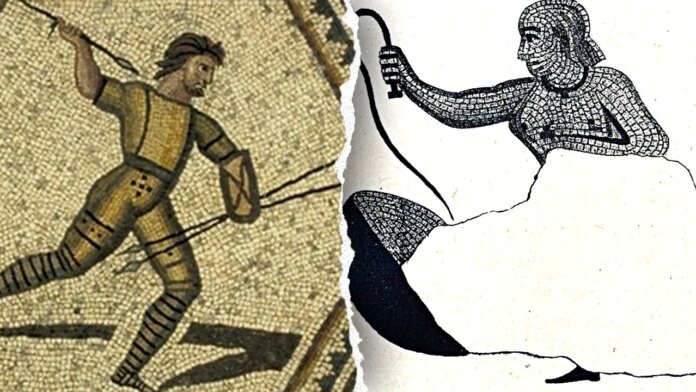 Roman mosaic shows first known female beast-fighter, researcher says