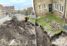 Some 450 medieval cannonballs were unearthed at a construction site in Belgium Some 450 medieval cannonballs were unearthed at a construction site in Belgium